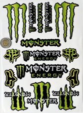 Monster Energy Decals Green Claw Logo Stickers For Bike Car Laptop