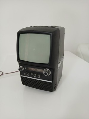 Vintage Orbiter 403 DE Silelis 403D Black and White Portable TV 12V 220V USSR