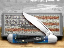 Case xx Knives Mini Copperlock Rogers Corn Cob Jigged Blue Bone 02864