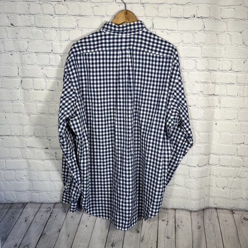 Ralph Lauren Hemd Herren XXL Knopfleiste blau weiß kariert Bertrand 2XL Baumwolle - Bild 4 von 10