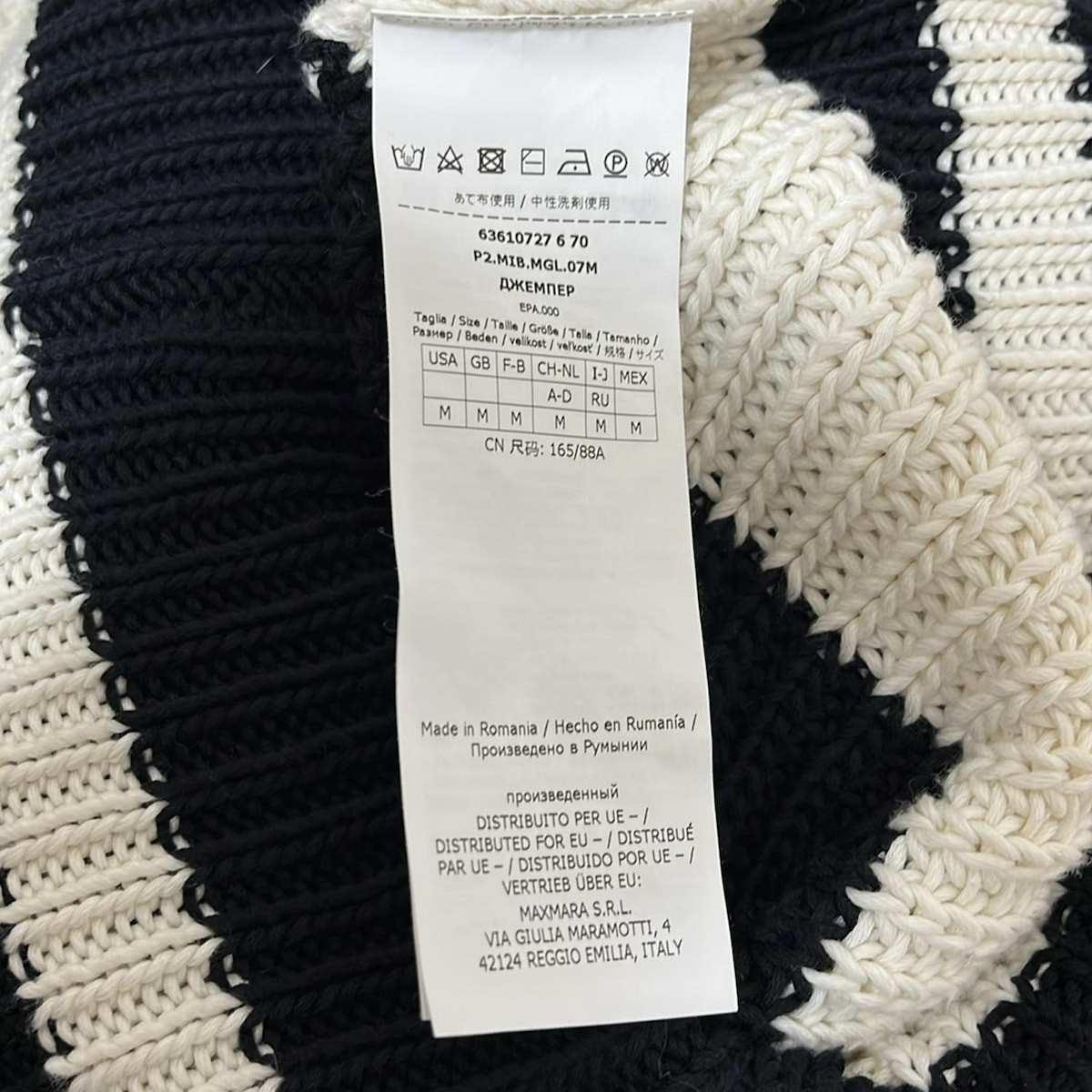 Auth Max Mara STUDIO - Black White Women's Sweater | eBay