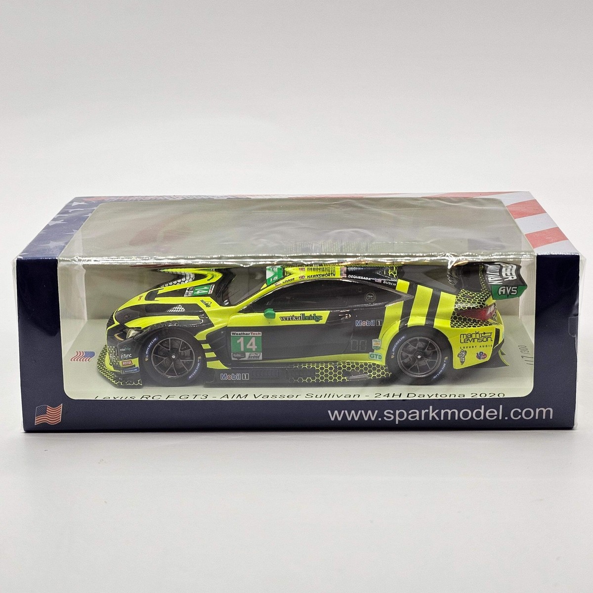 ミニカー Lexus RC F GT3 AIM Vasser Sullivan SPARK-MODEL US131 Scale 1/43 | LEXUS RC F GT3 TEAM AIM