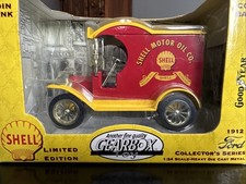 Shell Motor Oil Co Gearbox Toy Limited Ed 1:24 Die Cast Metal 1912 Ford Bank