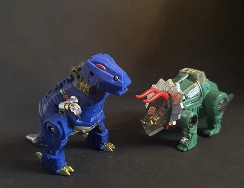 TRANSFORMERS G2 (Vintage 1993) Lot of 2 GRIMLOCK  SLAG Dinobots Figures