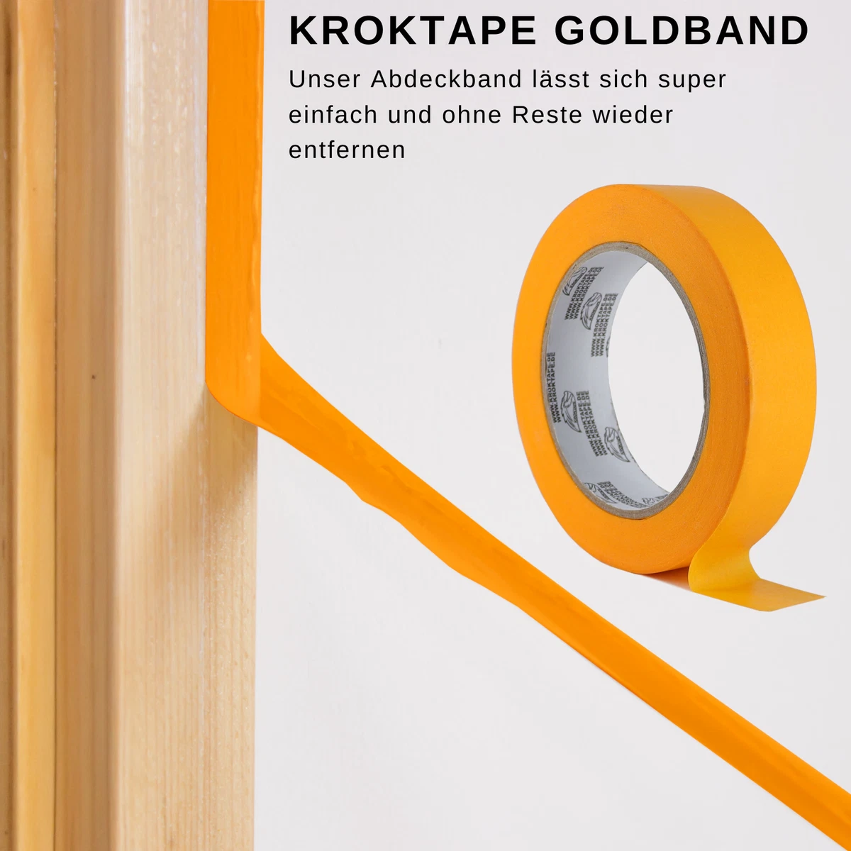 20 Rollen Goldband 19mm x 50m Rolle Klebeband Malerband Abdeckband Malerkrepp