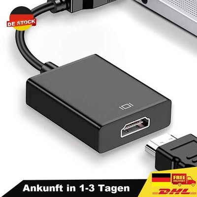 USB 3.0 to HDMI Adapter HD Konverter 1080p für PC HDTV TV Laptop Schwarz Nue