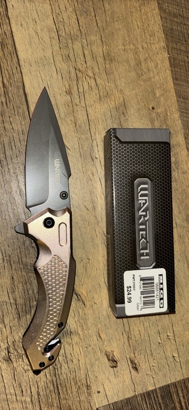 WarTech Gray Metal Drop Point Stainless Steel Manual Pocketknife Glass Breaker …