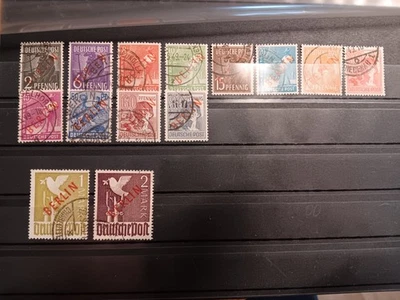 BERLIN 1949 NUMMER 21-34 ROTAUFDRUCK GESTEMPELT  HÖCHSTWERTE BPP GEPRÜFT - Bild 1 von 3