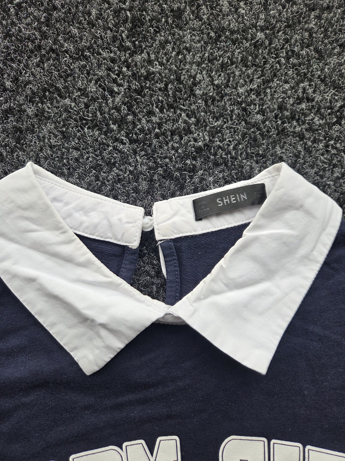 Baby Girl 90’s Slogan Collared Long Sleeve Top Shein Size L. image 6