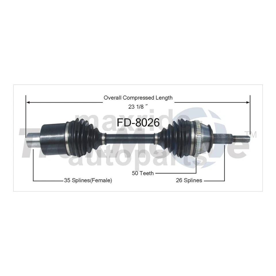 Junta de eje CV del lado del conductor del pasajero delantero para Ford Windstar 1998 1995 1996 1997 Foto 3 de 3
