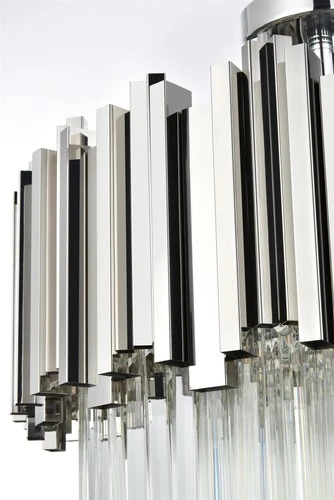 Elegant Lighting Willow 16" Flush Mount in Chrome - Picture 6 of 8