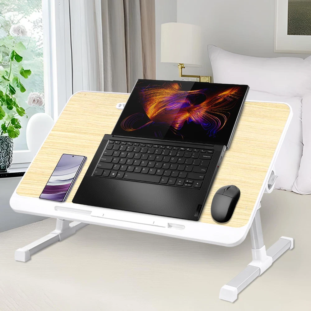 Laptop Stand Angle Height Adjustable Notebook Table For Bed Foldable Desk