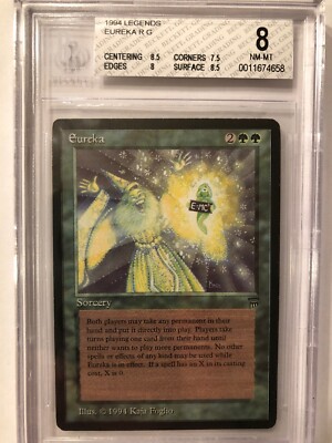 Eureka Legends MTG BGS Graded 8.5/8/7.5/8.5 “8” NM-MT A Beauty (RG