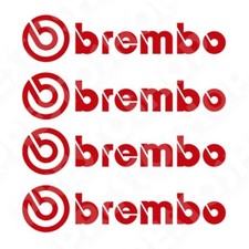 4 Adesivo Brembo per Pinze Freno Auto Moto Adesivo Rossi PRESPAZIATI 9CM