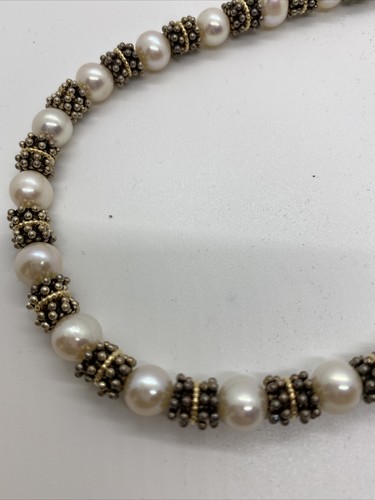 Cultured Freshwater Pearls 925 Silver Beads Necklace, Bracelet And Earring Set - Picture 3 of 4