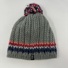 REI Teens Kids size 7-14 years Acrylic Knit Beanie w/ Pom-Pom and Logo SOFT