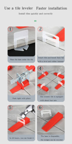 1000-4000 PCS Nivelliersystem Zuglaschen Fliesen 1.5 /2mm Verlegehilfe Laschen - Afbeelding 2 van 12