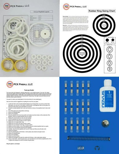 1973 Bally Circus Pinball Machine Tune-up Kit - Includes Rubber Rings
