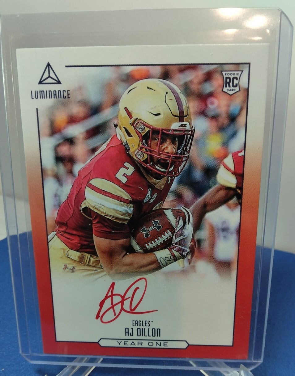AJ Dillon Panini Luminance Year One Signatures Rps #YOAJ Red Ink