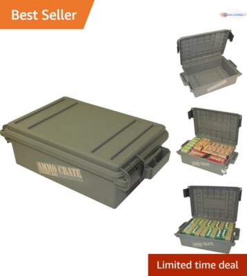 Durable 18  Ammo Crate for 65lbs Gear - Stackable & Lockable Storage Solution