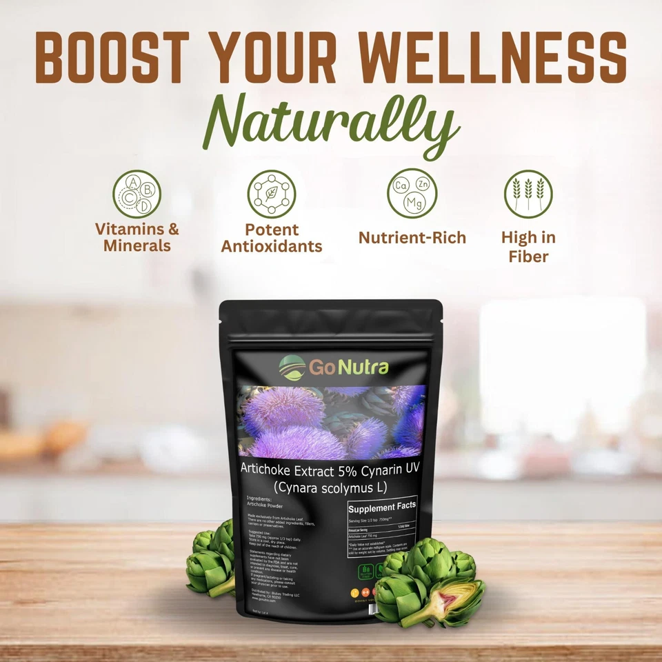 Artichoke Extract Powder Potent 5% Cynarin Artichoke Powder 4oz. Artichoke Leaf - Image 2 of 4