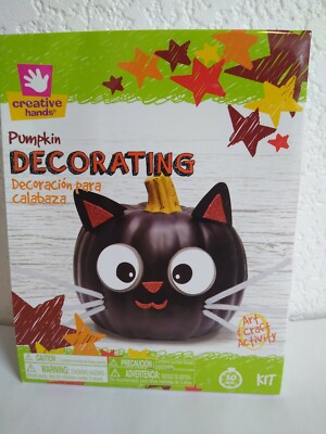 Creative Hands Black Cat Decorating Craft Kit Foam Shapes Stickers Paint Pods