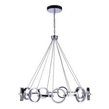 Craftmade Context 9 Light LED Chandelier, Chrome - 59329-CH-LED