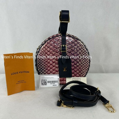 Auth Brand New Rare Louis Vuitton Petite Boite Chapeau Python Blue Leather  Bag | eBay