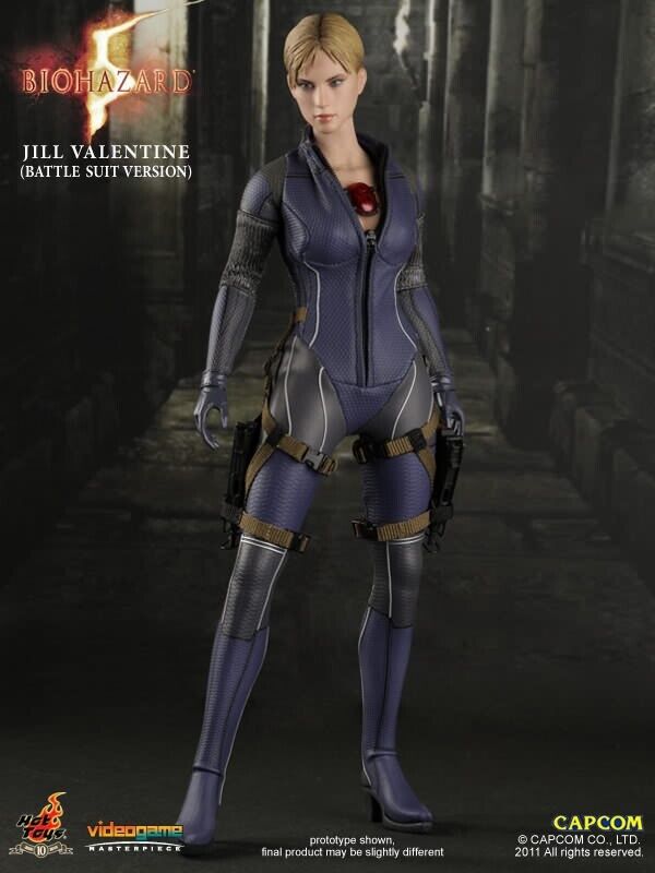 HOT TOYS VGM13 RESIDENT EVIL 5 JILL VALENTINE BATTLE SUIT VER 1/6 FIGURE  NEW U.S