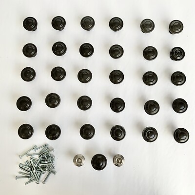 Metal Drawer Pulls 30 pcs Round 1 inch Heavy With Screws