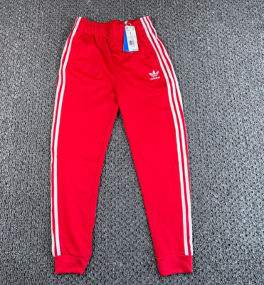 Unworn adidas Trefoil Logo Track Pants Youth Large Red White