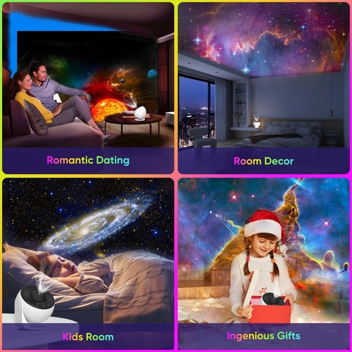 Galaxy Projector, 13 in 1 HD Planetarium Star Projector for Bedroom, 360 Rota... - Picture 7 of 7
