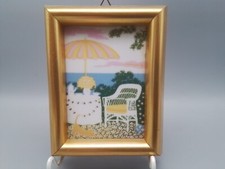 Porsgrund Porzellan,Porzellanbild/Fliese mit Rahmen,Anne Marie Odegaard