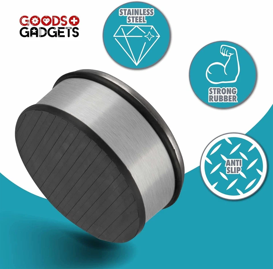 Türstopper Türpuffer Tür Stopper Feststeller Halter Puffer Edelstahl Set 1,2 kg - Bild 3 von 4