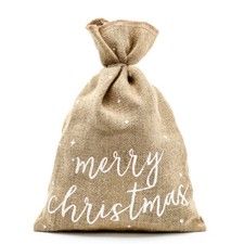 Weihnachtssack Merry Christmas aus Jute 30x42cm Weihnachtszubehör Weihnachten