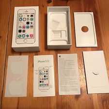Apple iPhone 5s Silver 16GB BOX, INSERT, STICKERS, PLASTIC HOLDERS, NO PHONE