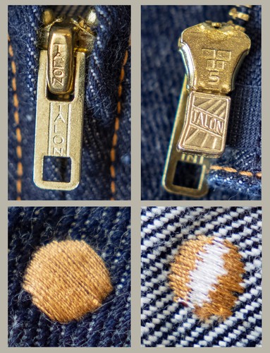 Red Tornado Vintage 60s Men Raw Denim Jacket Zipper Coat 24MJ Winter Washed Blue - Picture 42 of 43