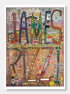 James Rizzi   Ausstellungsplakat von 1988   absolute Rarität   TOP Sammlerstück