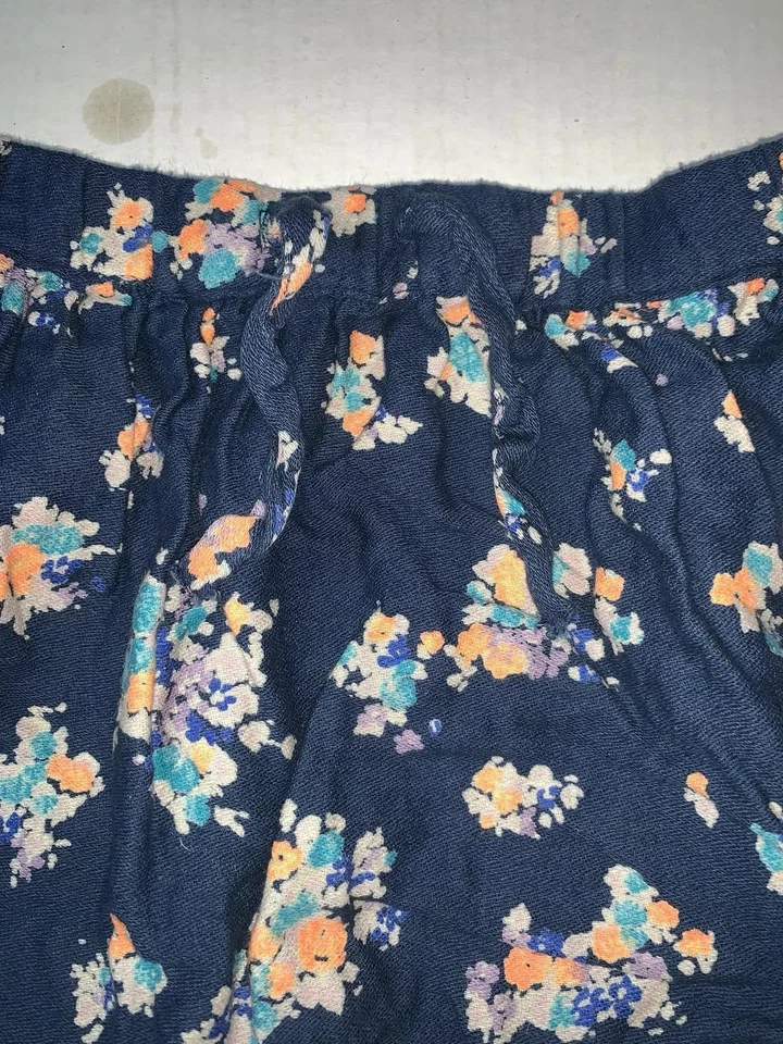 Б/у - старый темно-синий цветочный юбка девочек (размер M/8) - Изображение 2 из 3