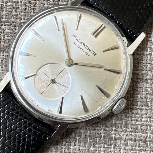 Vintage Men’s Paul Breguette Swiss Ultra Slim Manual Wind Stainless 33.7MM Runs - Picture 2 of 22
