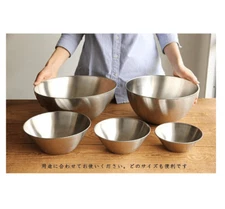 Yanagi Sori Cooking Bowl Stainless Steel Mixing Bowl Kitchen Cooking Baking Prep