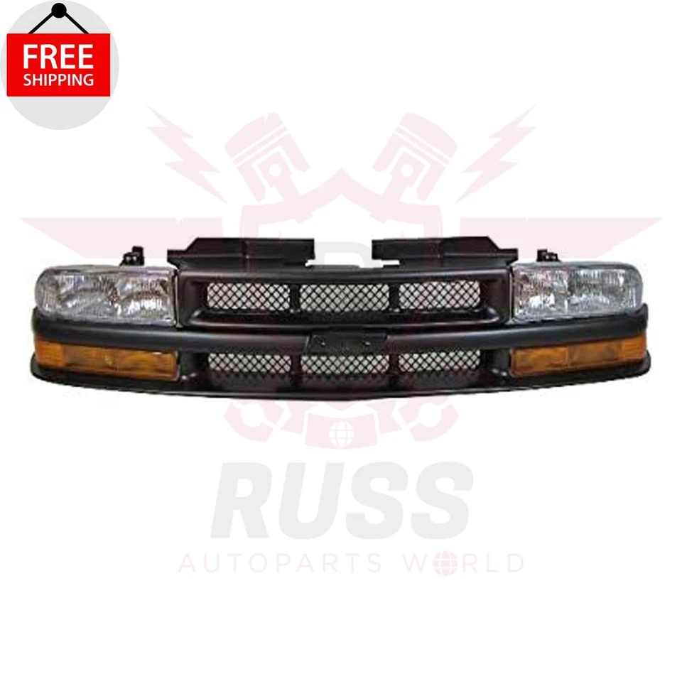 Fits 1998-2004 Chevrolet S10 Pickup Grille Headlight Corner Light Left Right 5PC Foto 2 de 4