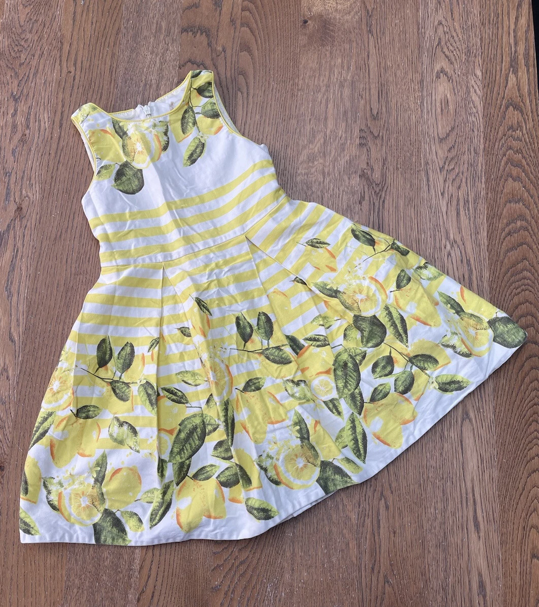 Girls Next Dress Age 3 Lemon Print Summer Party Dress | eBay