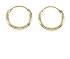 ✅ 333 GOLD 585 Gold 333 CREOLEN Paar Einzel Single Ohrringe Damen Herren Kinder