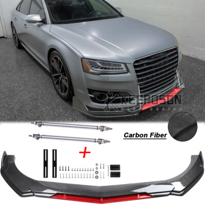 Für Audi s8 d2 d3 d4 4e CARBON Vorne Stoßstange Frontlippe Spoilerlippe Tuning