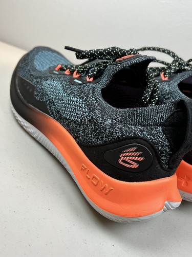 Under Armour Curry Flow Go Glow Black Fresco Blue Men 7.5 /Women 9 3025878-001 - Picture 9 of 19