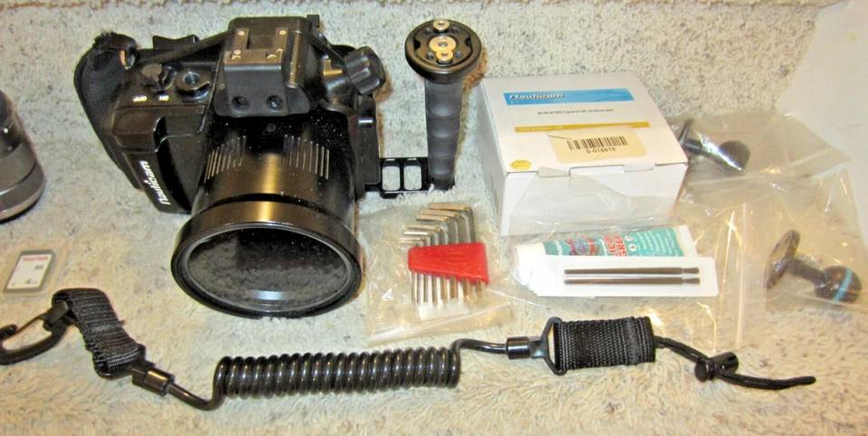 Cámara de buceo carcasa submarina y Sony NEX-5 y lente Nauticam NA-NEX5 kit paquete Foto 3 de 4