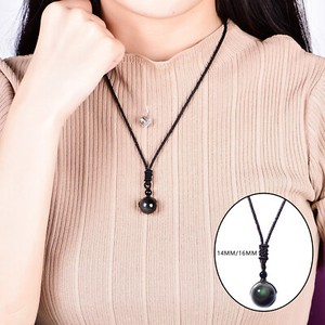 Unisex Natural Black Obsidian Pendant Necklace Charm Choker Amulets Jewelry Unisex Natural Black Obsidian Pendant Necklace Charm Choker Amulets Jewelry