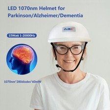 1070nm Helmet PBM LED Infrared Red Light Therapy Treatment for Parkinsons Stroke