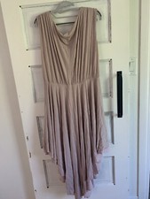 Anthropologie BHLDN Rose Quartz Pink Mauve bridesmaid Midi Plus Size Dress
